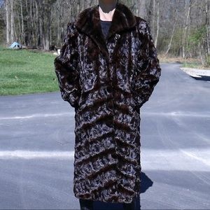 Genuine Rabbit Fur Lazare's Furs Duster Coat